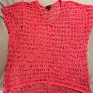 The Limited Vibrant Pink Lace Blouse